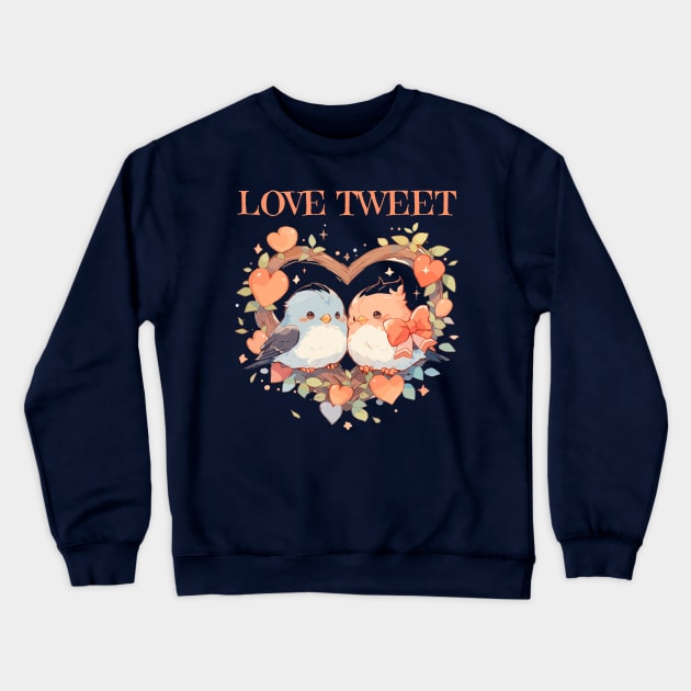 Love Tweet Crewneck Sweatshirt by DemoArtMode